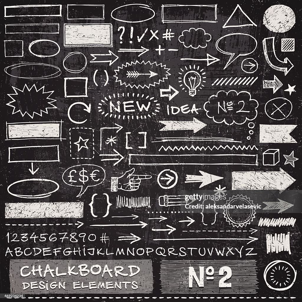 Chalkboard elementi di Design