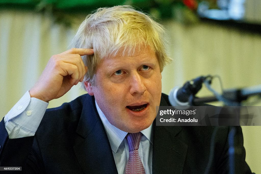 Boris Johnson at general election hustings in London