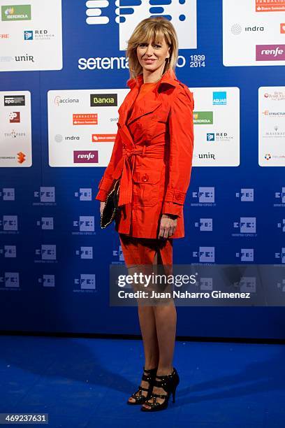 Susana Griso visits new EFE Agency headquarters at EFE Agency on February 13, 2014 in Madrid, Spain.