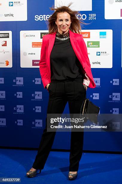 Mar Regueras visits new EFE Agency headquarters at EFE Agency on February 13, 2014 in Madrid, Spain.