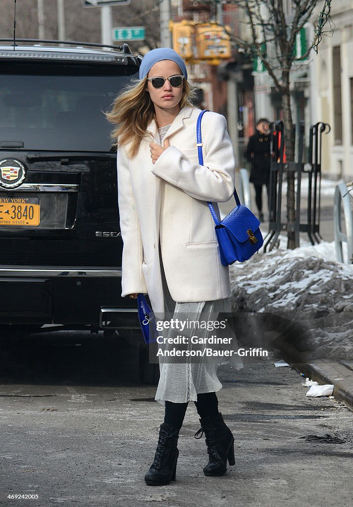 Celebrity Sightings In New York - February 13, 2014