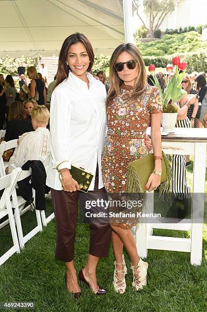 Touriya Haoud and Erica Pelrsini attend HEART Brunch featuring Stella McCartney on April 10, 2015 in Los Angeles, California.