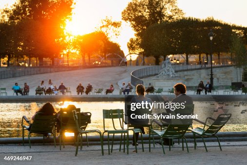 France, Paris, Tuileries garden, people relaxing France, Paris, Tuileries garden, people relaxing