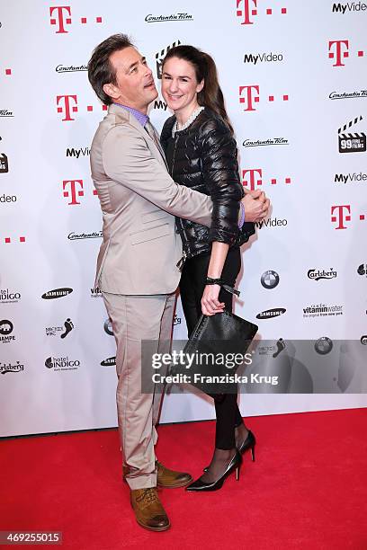 Jan Sosniok and Nadine Moellers attend the 99Fire-Films-Award 2014 at Admiralspalast on February 13, 2014 in Berlin, Germany.