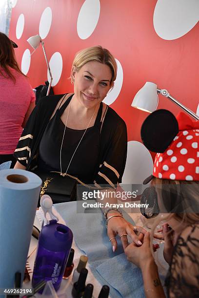 Janette Ewen attends the PANDORA Jewelry and Siwy Denim fashion show at the PANDORA Jewelry Experience #ArtofYou on April 10, 2015 in Palm Springs,...