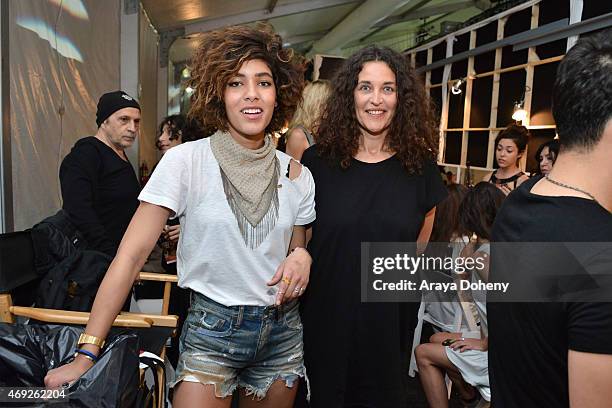 Christina Caradona and Anne Taverniti attend the PANDORA Jewelry and Siwy Denim fashion show at the PANDORA Jewelry Experience #ArtofYou on April 10,...