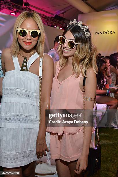 Taye Hansberry and Elaine Daneshrad attend the PANDORA Jewelry and Siwy Denim fashion show at the PANDORA Jewelry Experience #ArtofYou on April 10,...