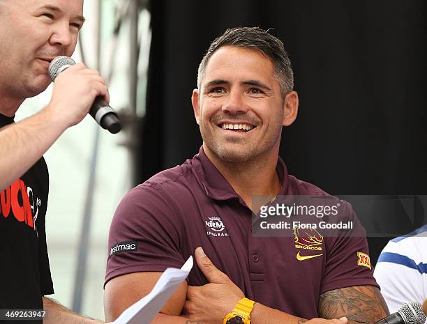 Broncos captain Corey Parker during the Auckland Nines Civic Reception at Aotea Centre on February 14, 2014 in Auckland, New Zealand.