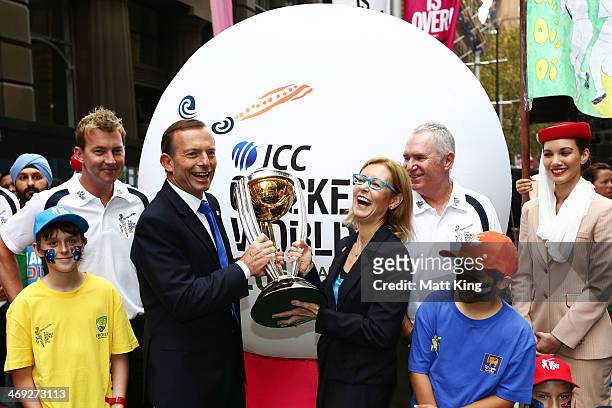 Australian cricketer Brett Lee, The Australian Prime Minister Tony Abbott, Minister for Sport and Recreation Gabrielle Upton and former Australian...