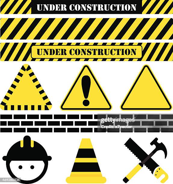 under construction - yellow brick road stock illustrations