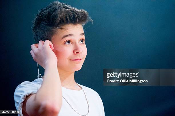 Leondre Devries of Bars And Melody performs on stage during their totally sold out debut UK Tour at O2 Academy Leicester on April 10, 2015 in...