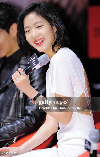 Kim Go-Eun attends the movie 'Monster' press conference at Geondae Lotte Cinema on February 13, 2014 in Seoul, South Korea.