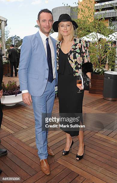 Allison Langdon and guest during The Championships- day 2 at Royal Randwick Racecourse on April 11, 2015 in Sydney, Australia.