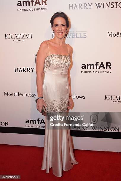 Ana Izabel Carvalho Pinto attends the 5th Annual amfAR Inspiration Gala at the home of Dinho Diniz on April 10, 2015 in Sao Paulo, Brazil.