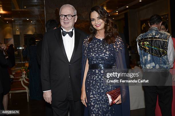 Lirio Parizotto and Luiza Brunet attend the 5th Annual amfAR Inspiration Gala at the home of Dinho Diniz on April 10, 2015 in Sao Paulo, Brazil.