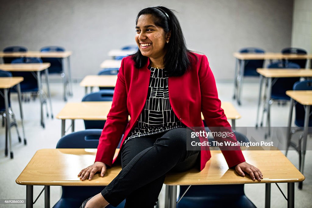 Pooja Chandrashekar, 17, at Thomas Jefferson High School for Science & Technology in Alexandria, Virginia...
