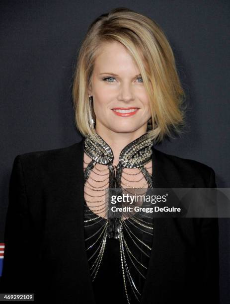 Actress Joelle Carter arrives at the "House Of Cards" Season 2 special screening at Directors Guild Of America on February 13, 2014 in Los Angeles,...