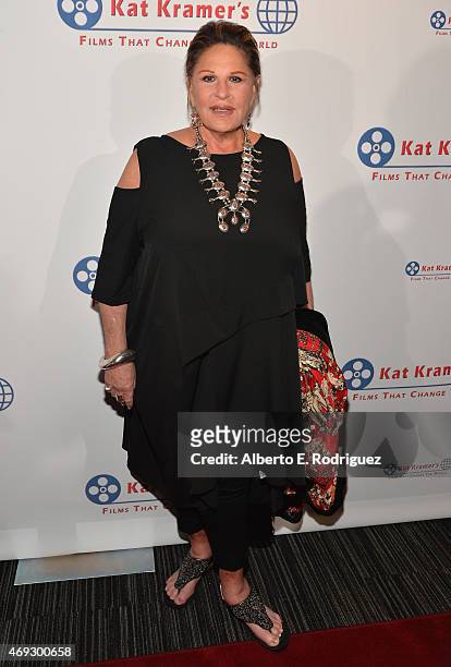 Actress Lainie Kazan attends Kat Kramer's "Films That Change The World" on April 10, 2015 in Hollywood, California.