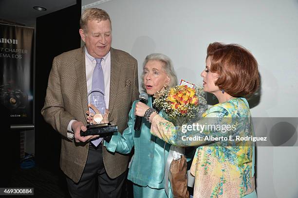 Actors Ken Howard, Marsha Hunt and Kat Kramer attend Kat Kramer's "Films That Change The World" on April 10, 2015 in Hollywood, California.