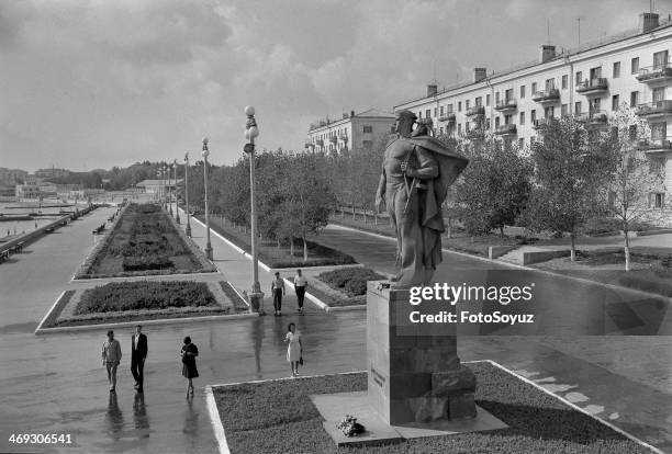Russia, South, Krasnodar Region, 1960s: City-the hero Novorossisk, A monument to the Unknown sailor.