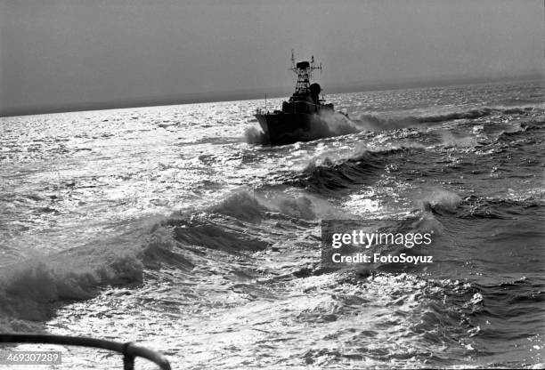 Soviet Republics, Ukraine, 1960s: Soviet Navy fast patrol boats.