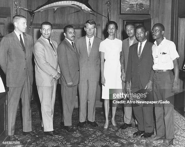 Gloria Richardson, civil rights activist, meets with Attorney General Robert Kennedy to discuss the Cambridge protests calling for an end to racial...