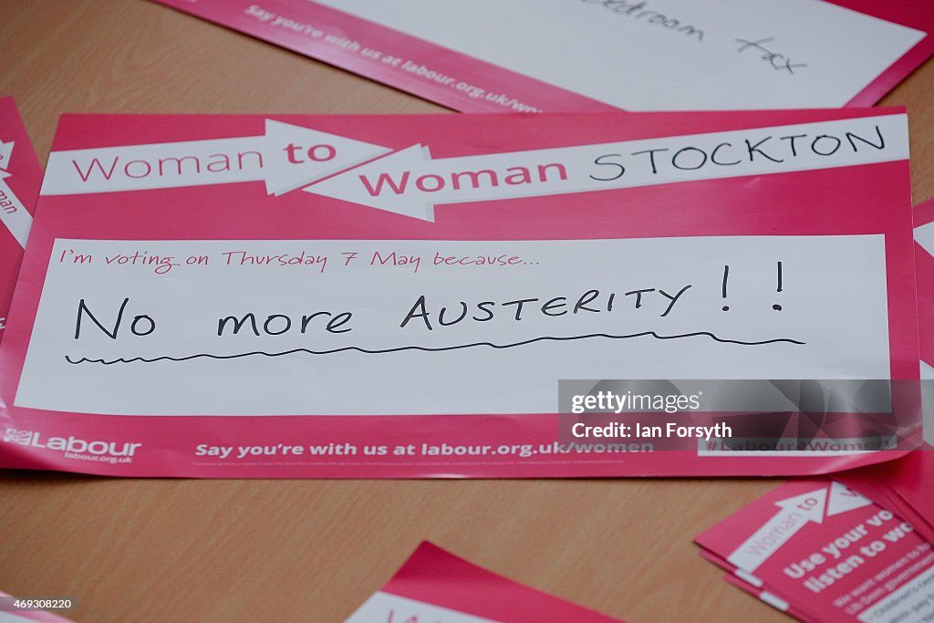 Deputy Leader Of The Labour Party Harriet Harman Campaigns On The Pink Bus