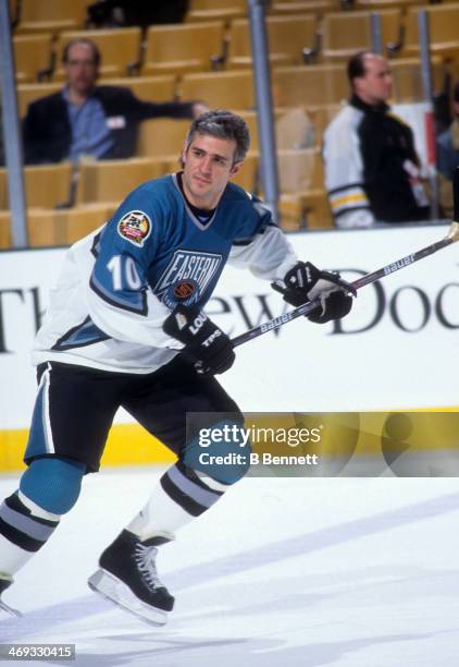 Ron Francis of the Eastern Conference and Pittsburgh Penguins skates on the ice before the 1996 46th NHL All-Star Game against the Western Conference...