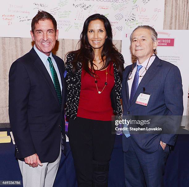 New York State Senator Jeffrey Klein, Padma Lakshmi, and Dr. Tamer Seckin attend the 6th Annual Endometriosis Foundation Of America's Medical...
