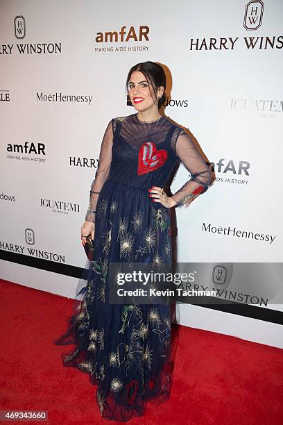 Fernanda Abdalla attends the 5th Annual amfAR Inspiration Gala at the home of Dinho Diniz on April 10, 2015 in Sao Paulo, Brazil.