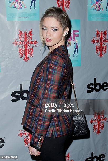 Sasha Pieterse attends the 'G.B.F.' DVD release party at The Abbey on February 13, 2014 in West Hollywood, California.