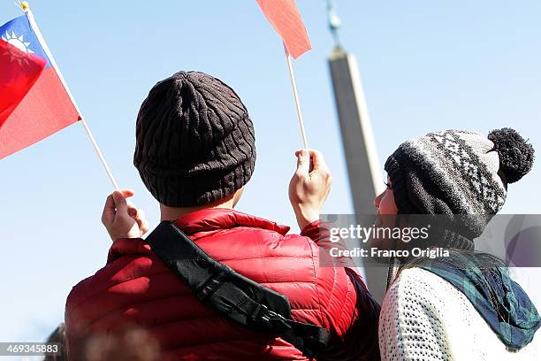 Engaged couples from all over the world gathered today, on the feast of St. Valentine, in St. Peter's Square attend a special meeting with Pope...