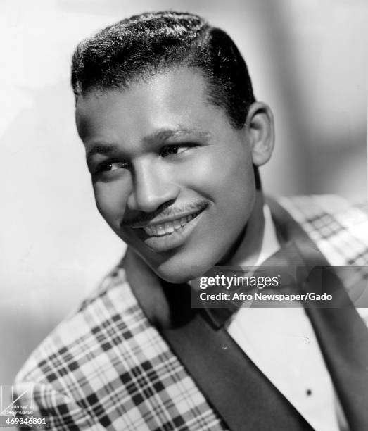 American boxer, Sugar Ray Robinson , former prize fighter, following a successful tour of theatres and night clubs, 1952.