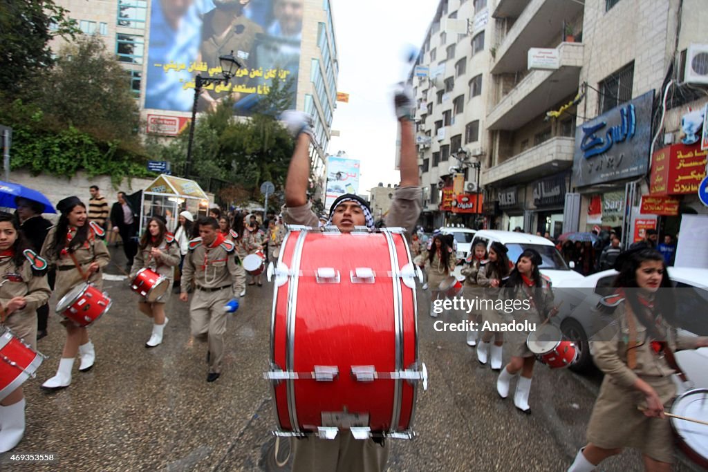 "Holy Fire" Parade ahead of Easter in Ramallah