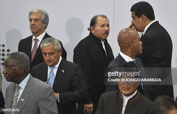 Presidents from Uruguay's Tabare Vazquez, Nicaragua Daniel Ortega and Venezuela Nicolas Maduro, and Guatemala, Otto Perez and Haiti, Michel Martelly...