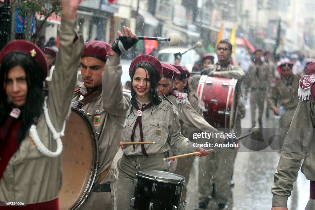 "Holy Fire" Parade ahead of Easter in Ramallah