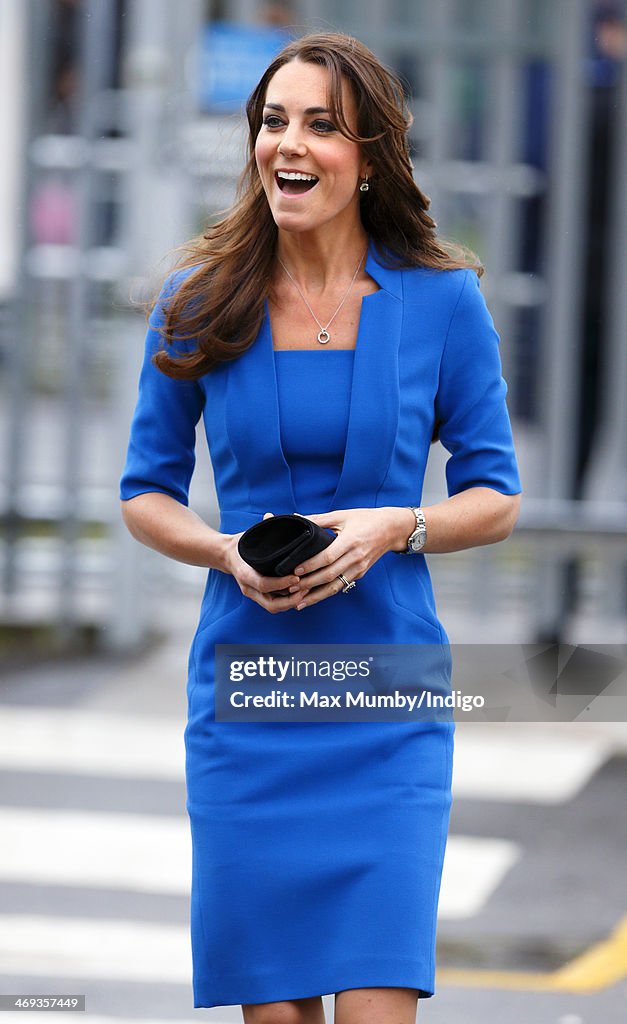 The Duchess Of Cambridge Attends The ICAP Art Room Opening At Northolt High School