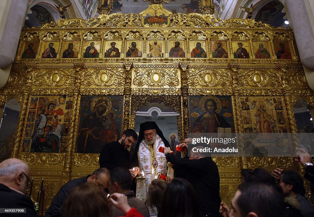 Orthodox Christians' 'Holy Fire' mass ahead of Easter in Lebanon