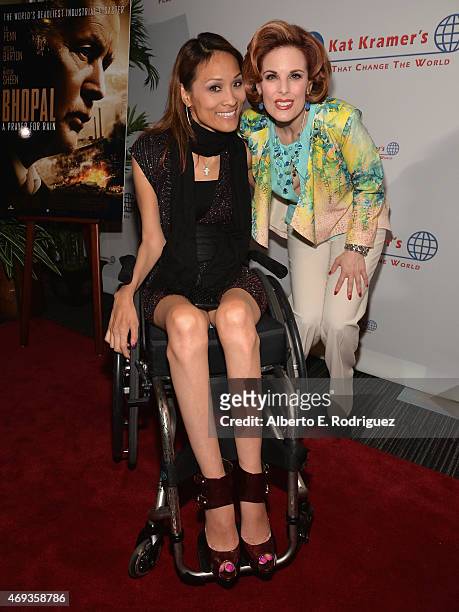 Actors Angela Rockwood and Kat Kramer attend Kat Kramer's "Films That Change The World" on April 10, 2015 in Hollywood, California.