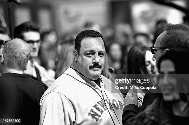 Actor Kevin James attends the "Paul Blart: Mall Cop 2" New York Premiere at AMC Loews Lincoln Square on April 11, 2015 in New York City.
