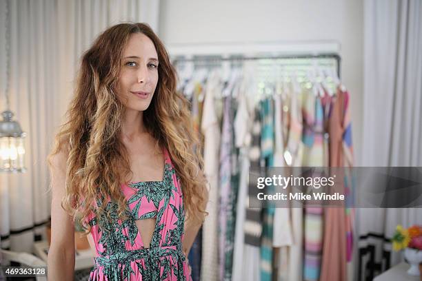 Designer Mara Hoffman attends POPSUGAR + SHOPSTYLE'S Cabana Club Pool Parties - Day 1 at the Avalon Hotel on April 11, 2015 in Palm Springs,...