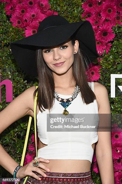 Actress Victoria Justice attends People StyleWatch & REVOLVE Fashion and Festival Event at Avalon Palm Springs on April 11, 2015 in Palm Springs,...