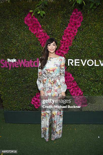 Actress Hannah Simone attends People StyleWatch & REVOLVE Fashion and Festival Event at Avalon Palm Springs on April 11, 2015 in Palm Springs,...