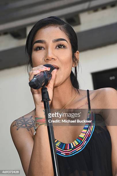 Singer Jhene Aiko attends People StyleWatch & REVOLVE Fashion and Festival Event at Avalon Palm Springs on April 11, 2015 in Palm Springs, California.