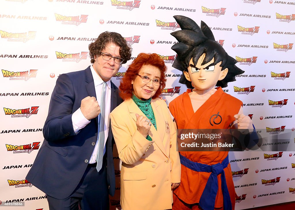 Voice Actors Sean Schemmel And Masako Nozawa Along With Goku Attend voice-actors-sean-schemmel-and-masako-nozawa-along-with-goku-attend