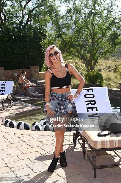 Actress Julianne Hough attends Forever 21 BBQ on April 11, 2015 in La Quinta, California.