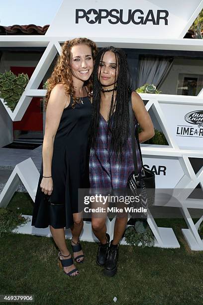 Founder and Editor in Chief, POPSUGAR Lisa Sugar and actress Zoe Kravitz attend POPSUGAR + SHOPSTYLE'S Cabana Club Pool Parties - Day 1 at the Avalon...