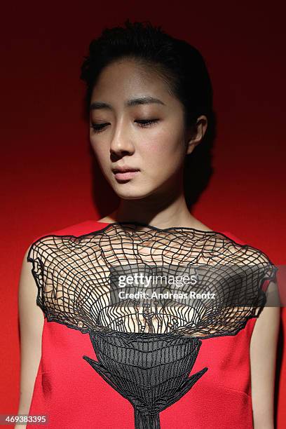 Actress Gwei Lun Mei by Photographer Andreas Rentz for the Contour Collection poses during the 64th Berlinale International Film Festival at...