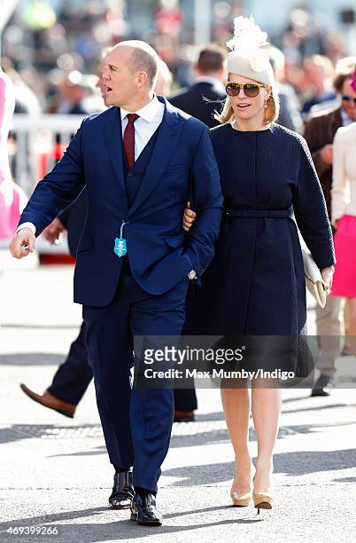 Mike Tindall and Zara Phillips attend day 3 'Grand National Day' of the Crabbie's Grand National Festival at Aintree Racecourse on April 11, 2015 in...