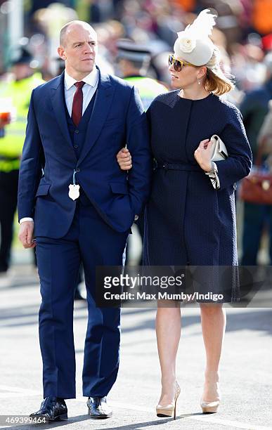 Mike Tindall and Zara Phillips attend day 3 'Grand National Day' of the Crabbie's Grand National Festival at Aintree Racecourse on April 11, 2015 in...